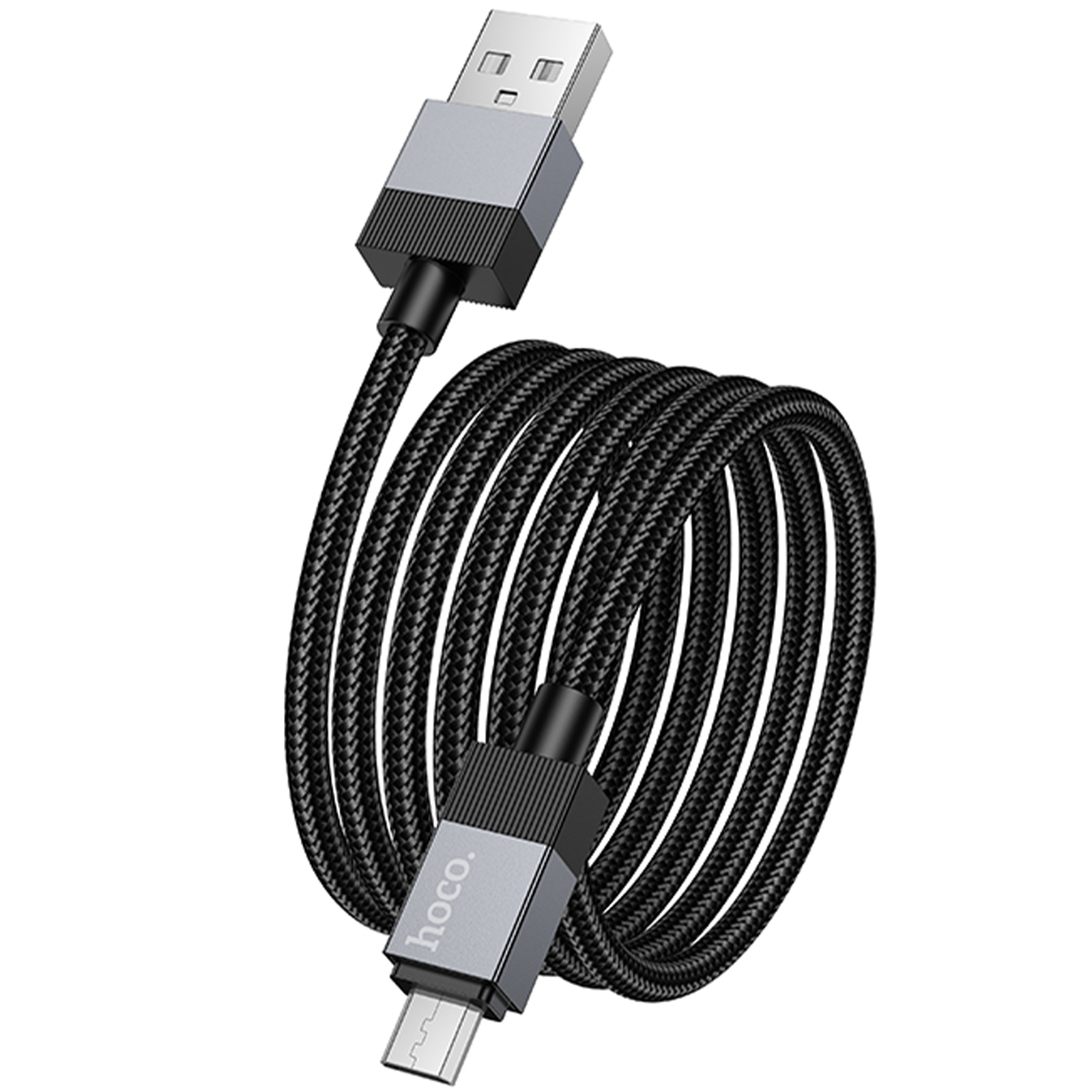 Дата кабель Hoco X110 Honorific USB to MicroUSB 2.4A (1m), Black 2, купить оптом с доставкой