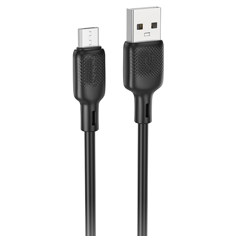 Дата кабель Borofone BX113 Lenny USB to MicroUSB 2.4A (1m) на малюнкі №1