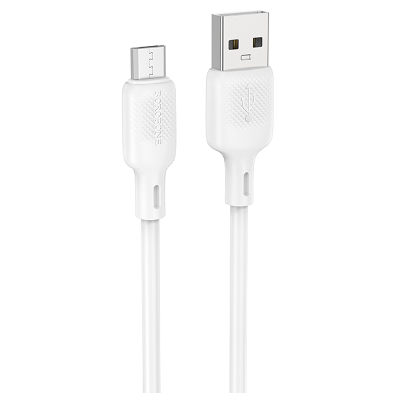 Дата кабель Borofone BX113 Lenny USB to MicroUSB 2.4A (1m) на малюнкі №1