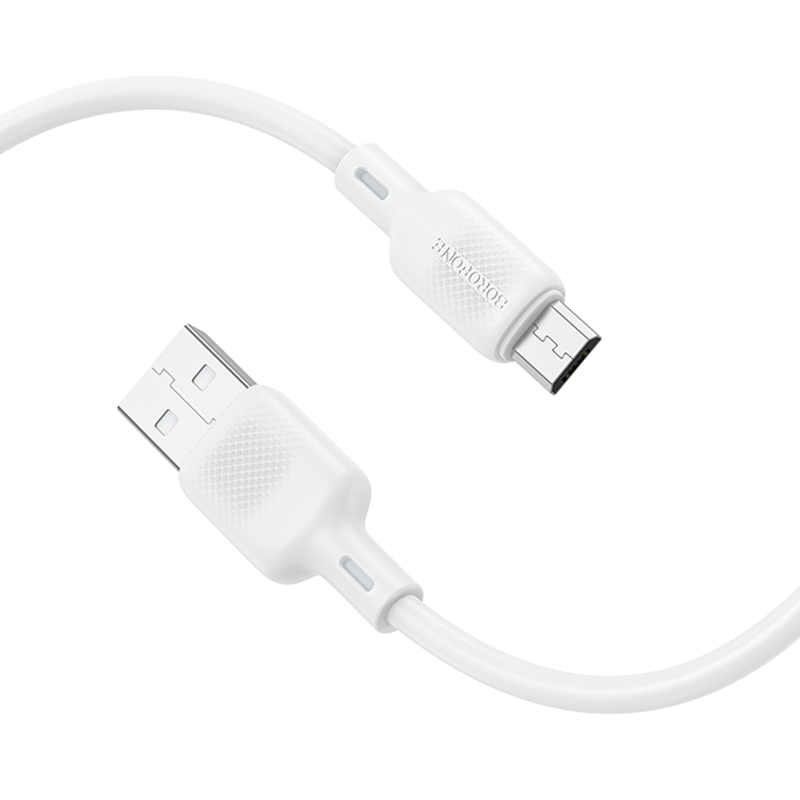 Дата кабель Borofone BX113 Lenny USB to MicroUSB 2.4A (1m) на малюнкі №3