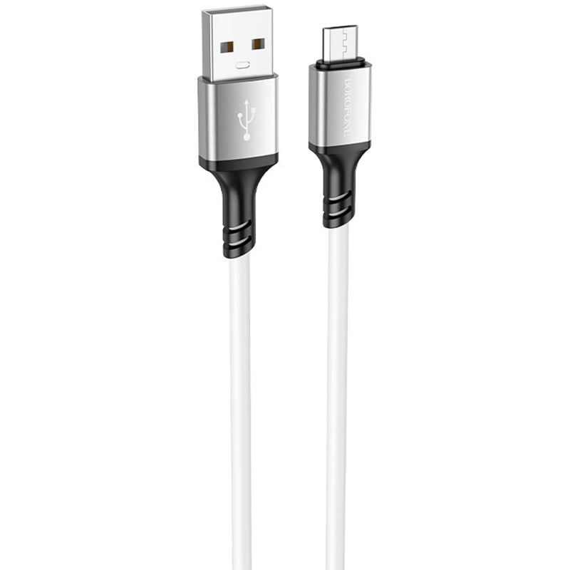 Дата кабель Borofone BX83 Famous USB to MicroUSB 2.4A (1m) на малюнкі №1