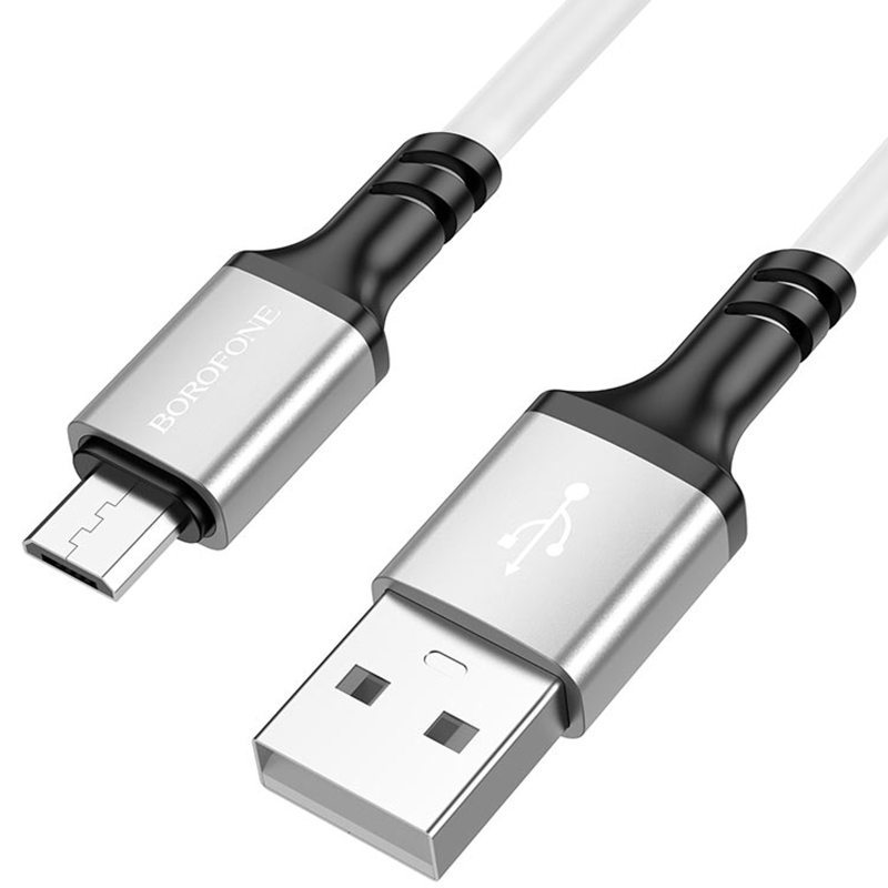 Дата кабель Borofone BX83 Famous USB to MicroUSB 2.4A (1m) на малюнкі №2