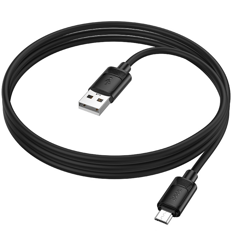 Дата кабель Hoco X122 Benefit USB to MicroUSB 2.4A (1m), Black 3, купити оптом з доставкою