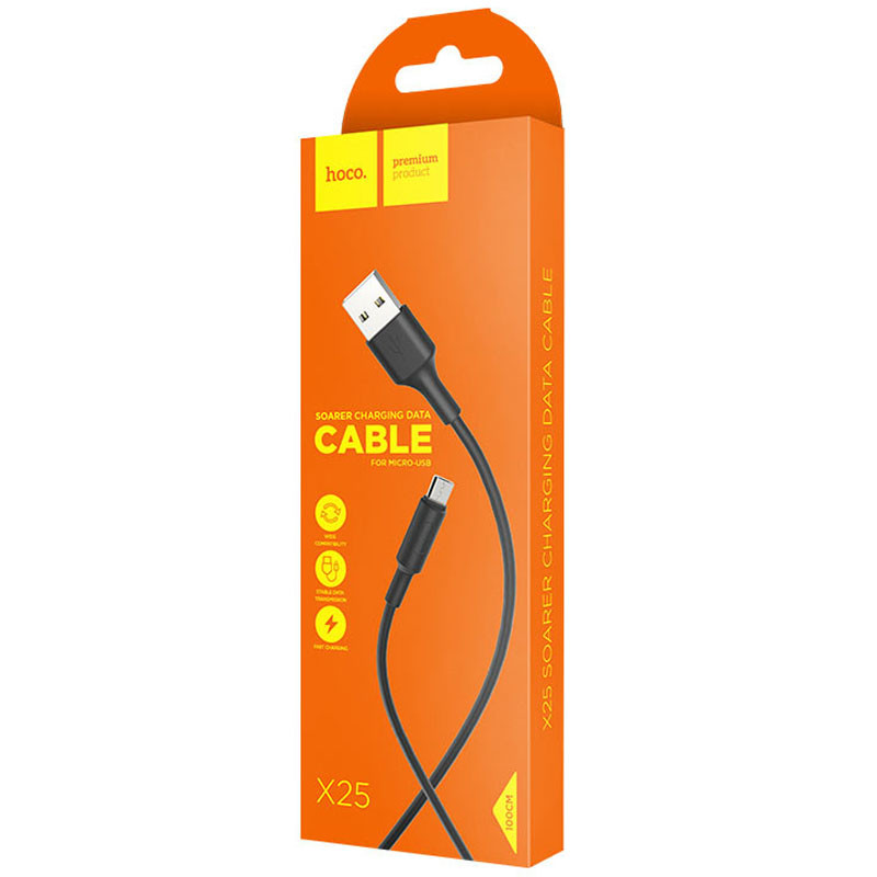 Дата кабель Hoco X25 Soarer MicroUSB (1m) дивитися фото №5