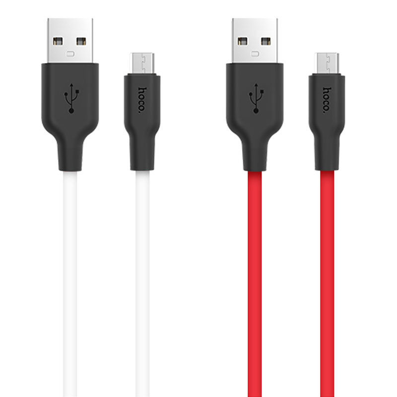 Дата кабель Hoco X21 Silicone MicroUSB Cable (1m), купить оптом с доставкой