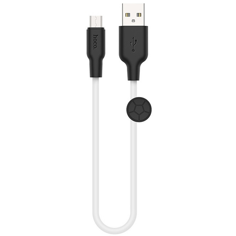 Дата кабель Hoco X21 Plus Silicone MicroUSB Cable (0.25m) на малюнкі №1