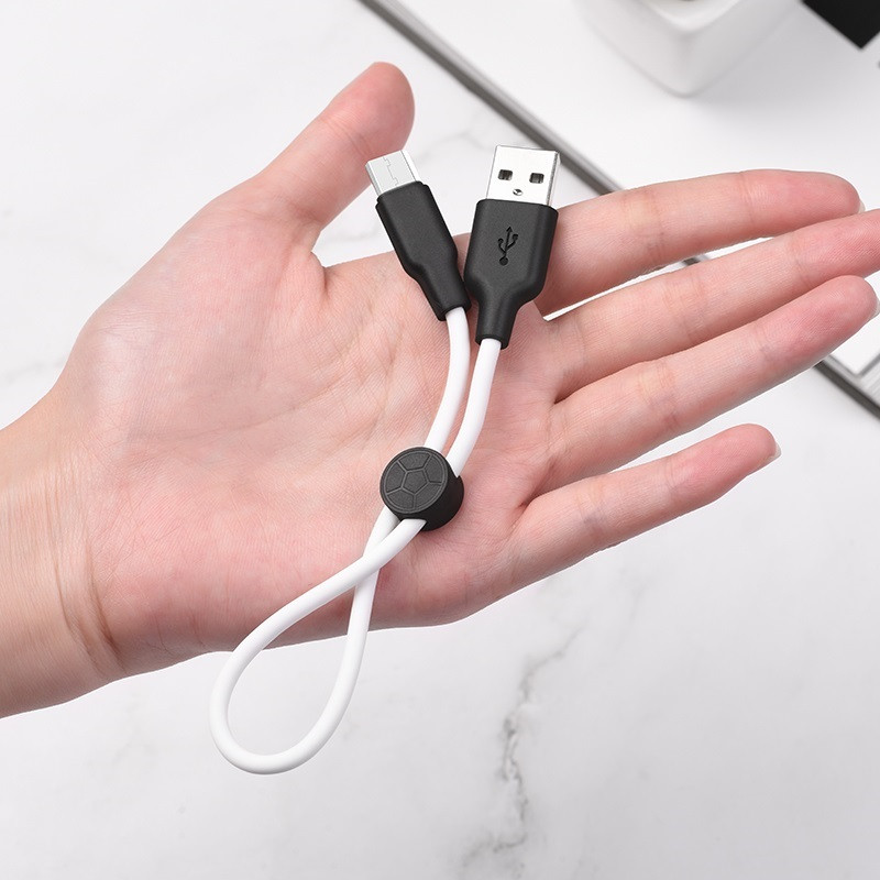 Дата кабель Hoco X21 Plus Silicone MicroUSB Cable (0.25m) на малюнкі №3