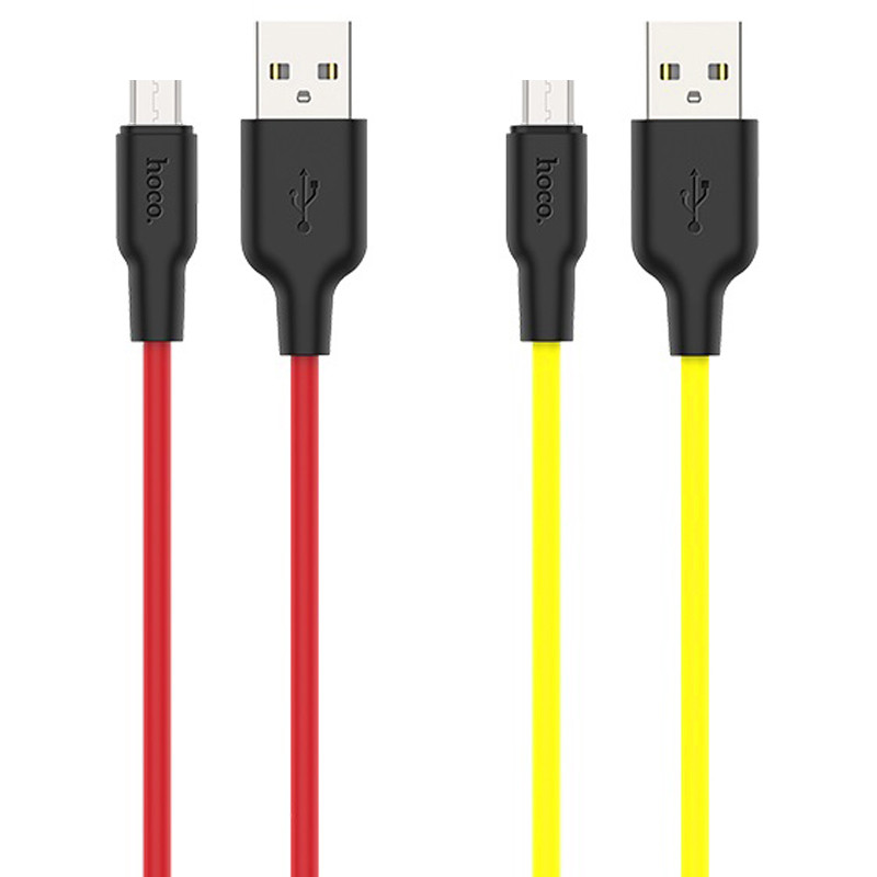 Дата кабель Hoco X21 Plus Silicone MicroUSB Cable (1m), купить оптом с доставкой