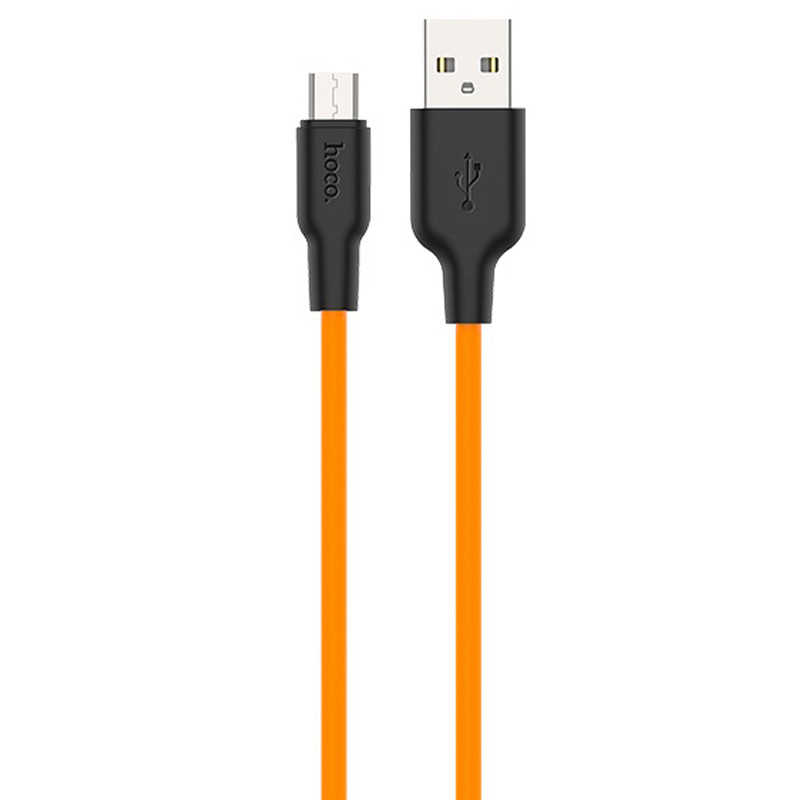Дата кабель Hoco X21 Plus Silicone MicroUSB Cable (1m) на малюнкі №1