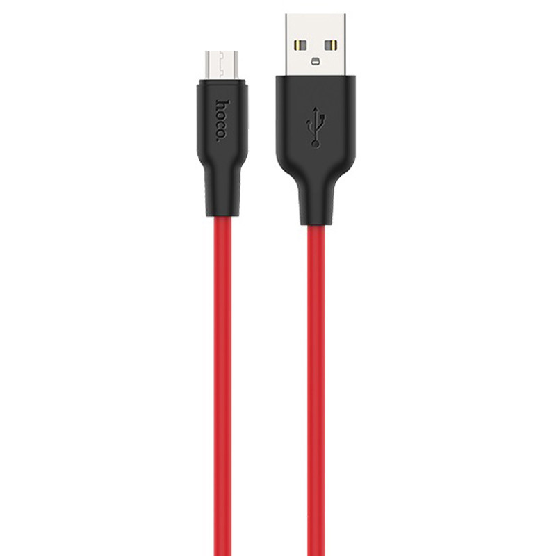 Дата кабель Hoco X21 Plus Silicone MicroUSB Cable (1m) на малюнкі №1