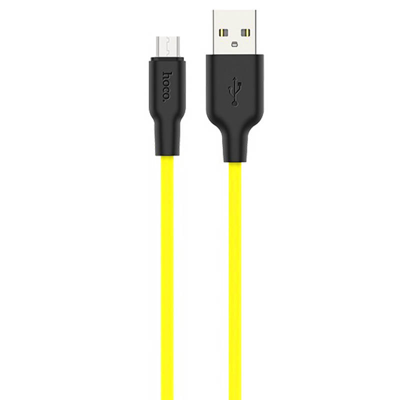 Дата кабель Hoco X21 Plus Silicone MicroUSB Cable (1m) на картинке №1