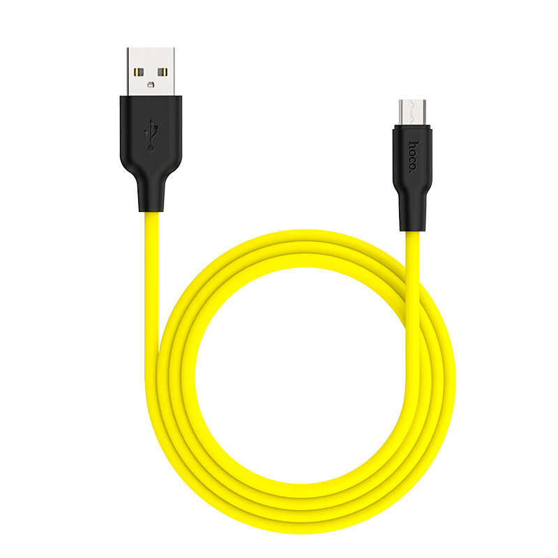 Дата кабель Hoco X21 Plus Silicone MicroUSB Cable (1m) на картинке №2