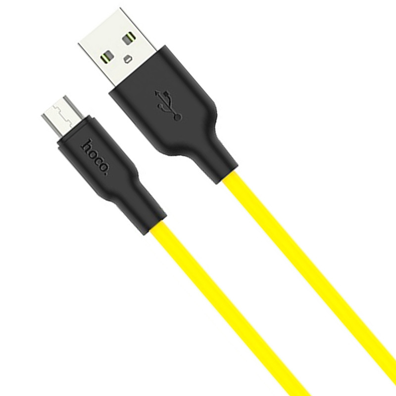 Дата кабель Hoco X21 Plus Silicone MicroUSB Cable (1m) на картинке №4
