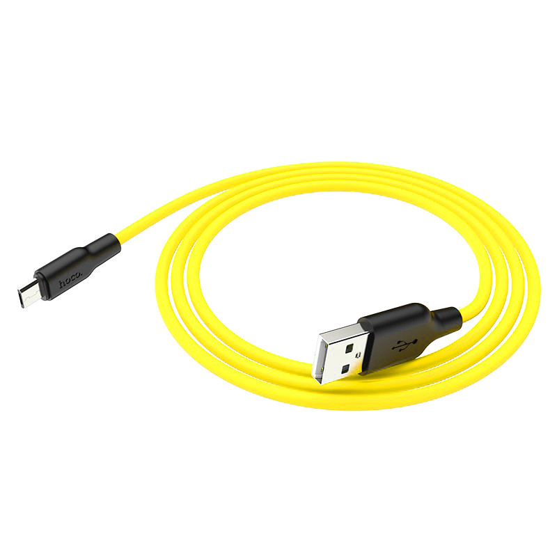 Дата кабель Hoco X21 Plus Silicone MicroUSB Cable (1m) на картинке №5