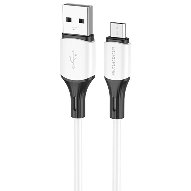 Дата кабель Borofone BX79 USB to MicroUSB (1m), Білий, купити оптом з доставкою