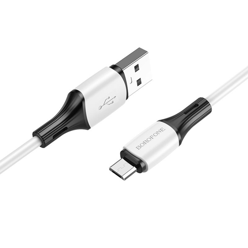 Дата кабель Borofone BX79 USB to MicroUSB (1m), Білий 1, купити оптом з доставкою