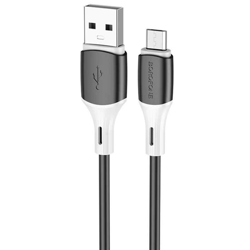 Дата кабель Borofone BX79 USB to MicroUSB (1m), Чорний, купити оптом з доставкою