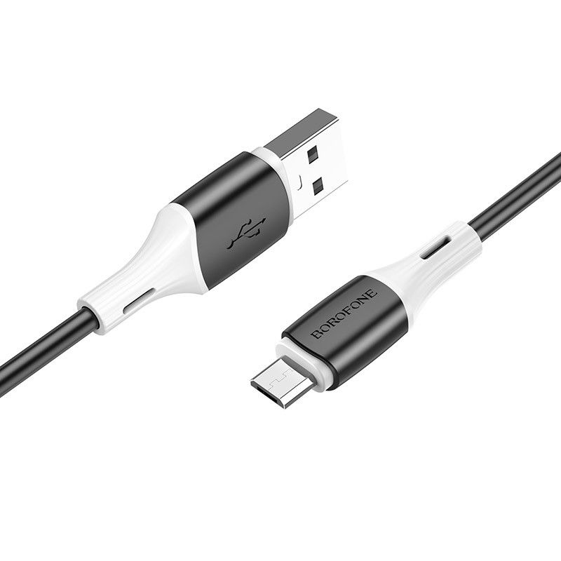 Дата кабель Borofone BX79 USB to MicroUSB (1m), Чорний 1, купити оптом з доставкою