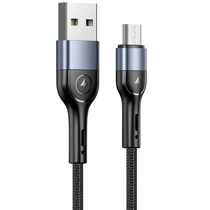 Дата кабель Usams US-SJ450 U55 Aluminum Alloy Braided USB to MicroUSB (1m) дивитися фото №1
