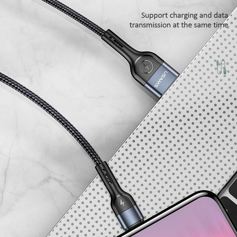 Дата кабель Usams US-SJ450 U55 Aluminum Alloy Braided USB to MicroUSB (1m) дивитися фото №3