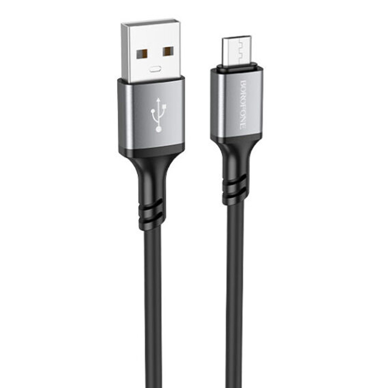 Дата кабель Borofone BX83 Famous USB to MicroUSB 2.4A (1m) на малюнкі №1