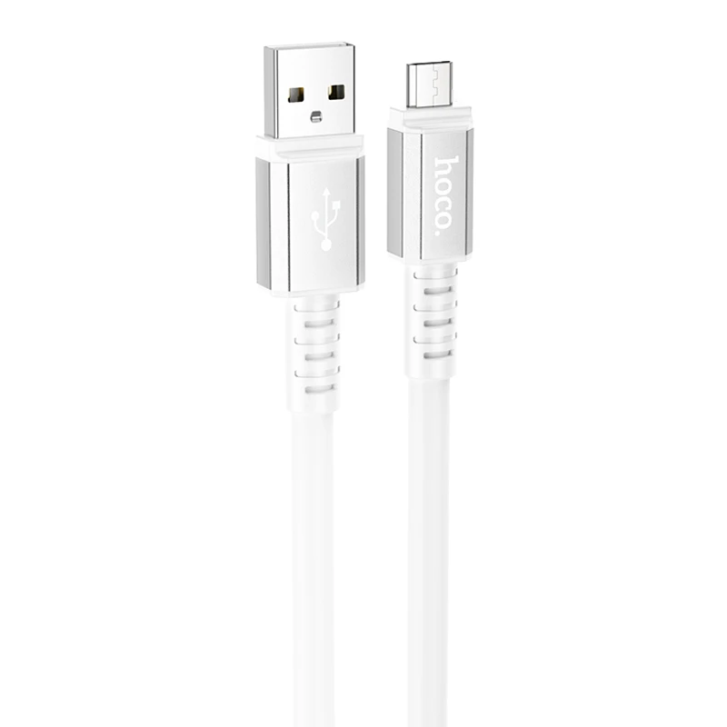 Дата кабель Hoco X85 Strength USB to MicroUSB (1m), White, купити оптом з доставкою