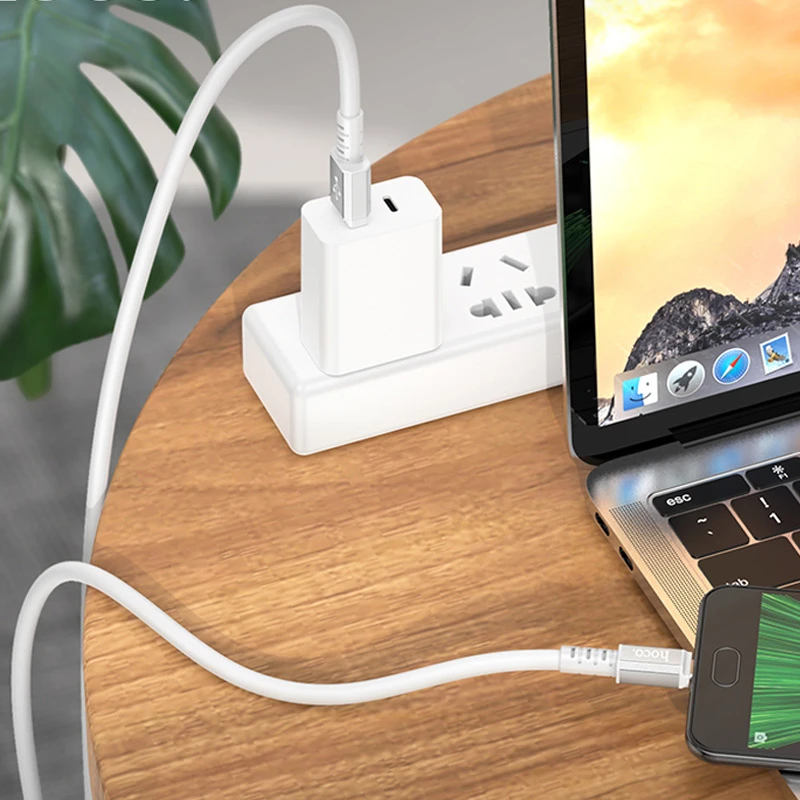 Дата кабель Hoco X85 Strength USB to MicroUSB (1m), White 4, купити оптом з доставкою