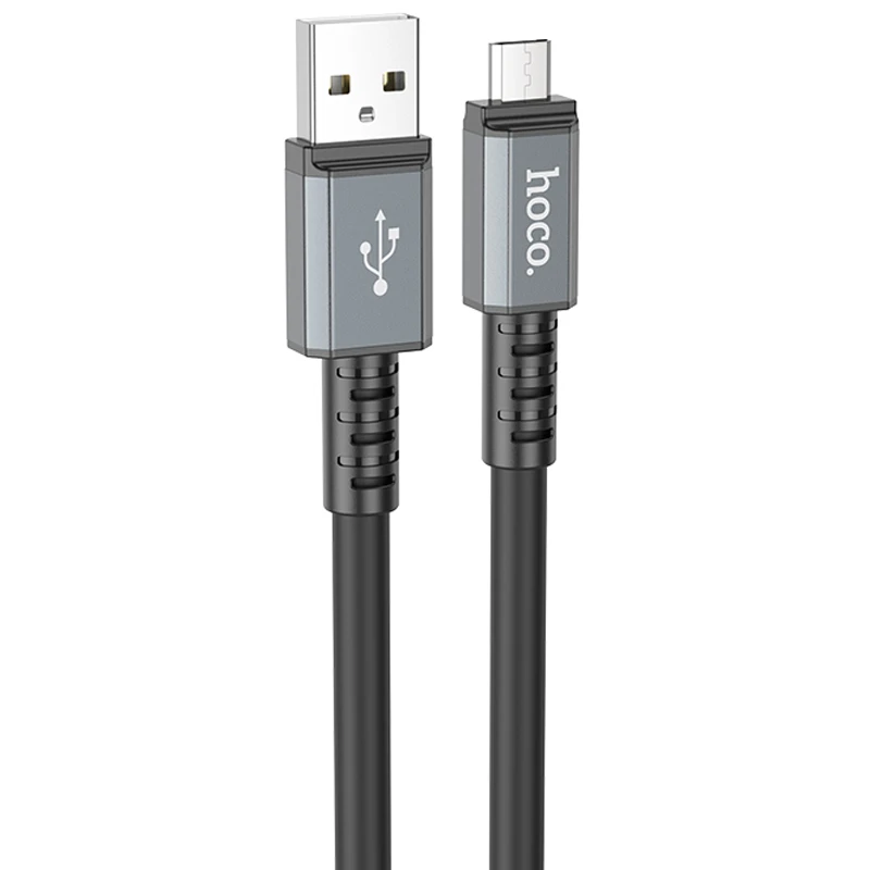 Дата кабель Hoco X85 Strength USB to MicroUSB (1m), Black, купити оптом з доставкою