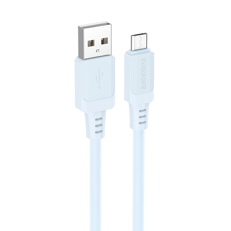 Дата кабель Borofone BX115 Lotto USB to MicroUSB 2.4A (1m) на малюнкі №1