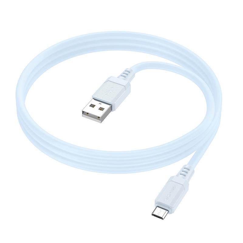 Дата кабель Borofone BX115 Lotto USB to MicroUSB 2.4A (1m) на малюнкі №3