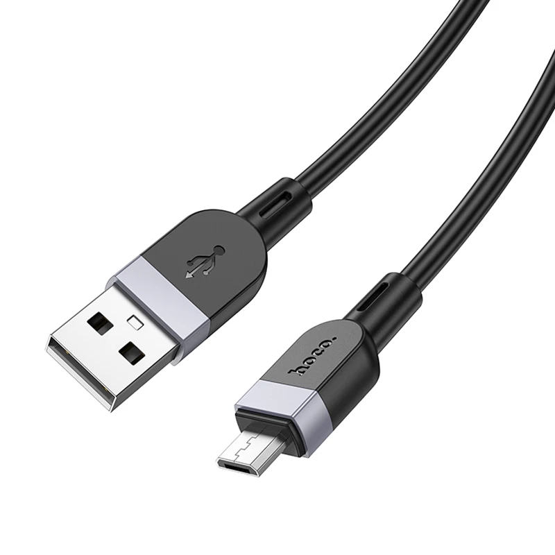 Дата кабель Hoco X109 Energy silicone USB to MicroUSB (1m), Black 2, купить оптом с доставкой