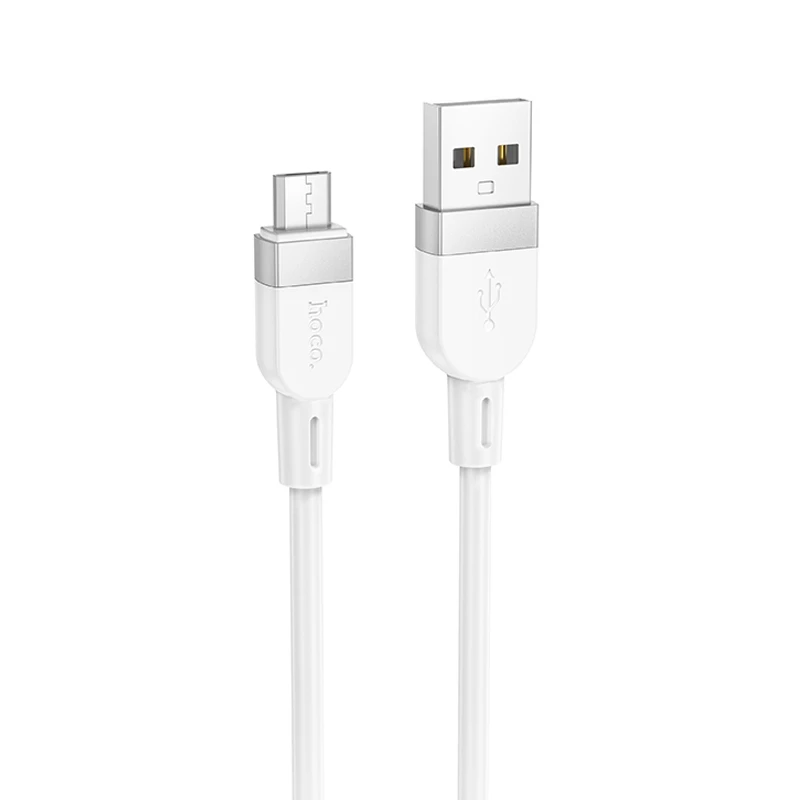 Дата кабель Hoco X109 Energy silicone USB to MicroUSB (1m), White, купить оптом с доставкой