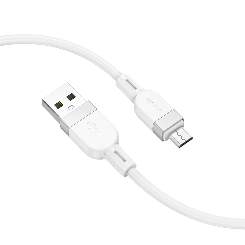 Дата кабель Hoco X109 Energy silicone USB to MicroUSB (1m), White 1, купить оптом с доставкой