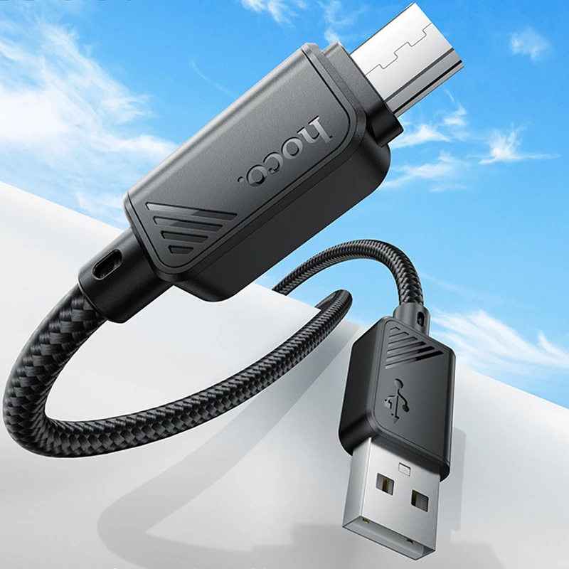 Дата кабель Hoco X113 Beneficio USB to MicroUSB (1m), Black 1, купить оптом с доставкой
