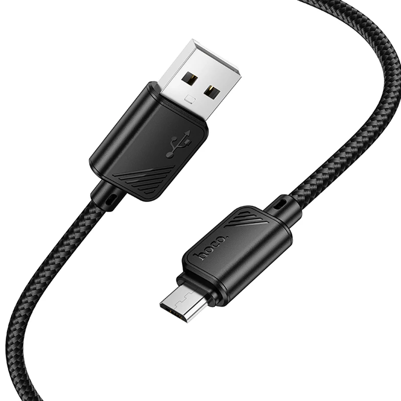 Дата кабель Hoco X113 Beneficio USB to MicroUSB (1m), Black 2, купить оптом с доставкой