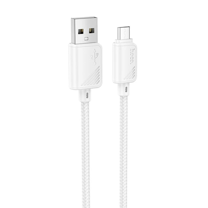 Дата кабель Hoco X113 Beneficio USB to MicroUSB (1m), White, купить оптом с доставкой