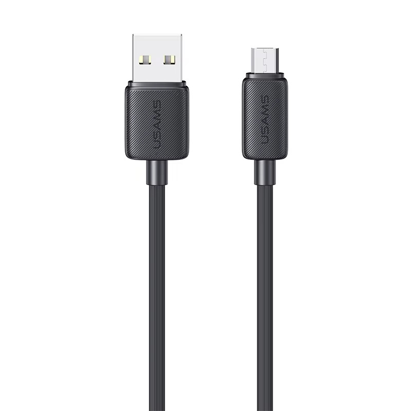 Дата кабель Usams US-SJ690 Striped KY Ser. USB to MicroUSB 2A (1m) на малюнкі №1