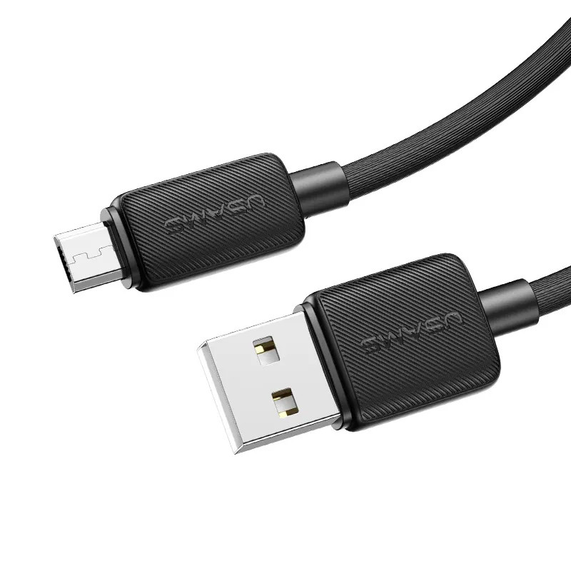 Дата кабель Usams US-SJ690 Striped KY Ser. USB to MicroUSB 2A (1m) на малюнкі №2