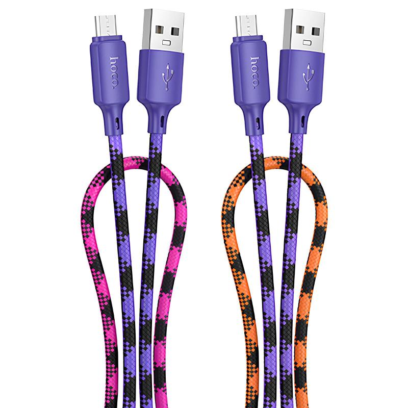 Дата кабель Hoco X116 Meridian USB to MicroUSB 2.4A (1m) на малюнкі №1
