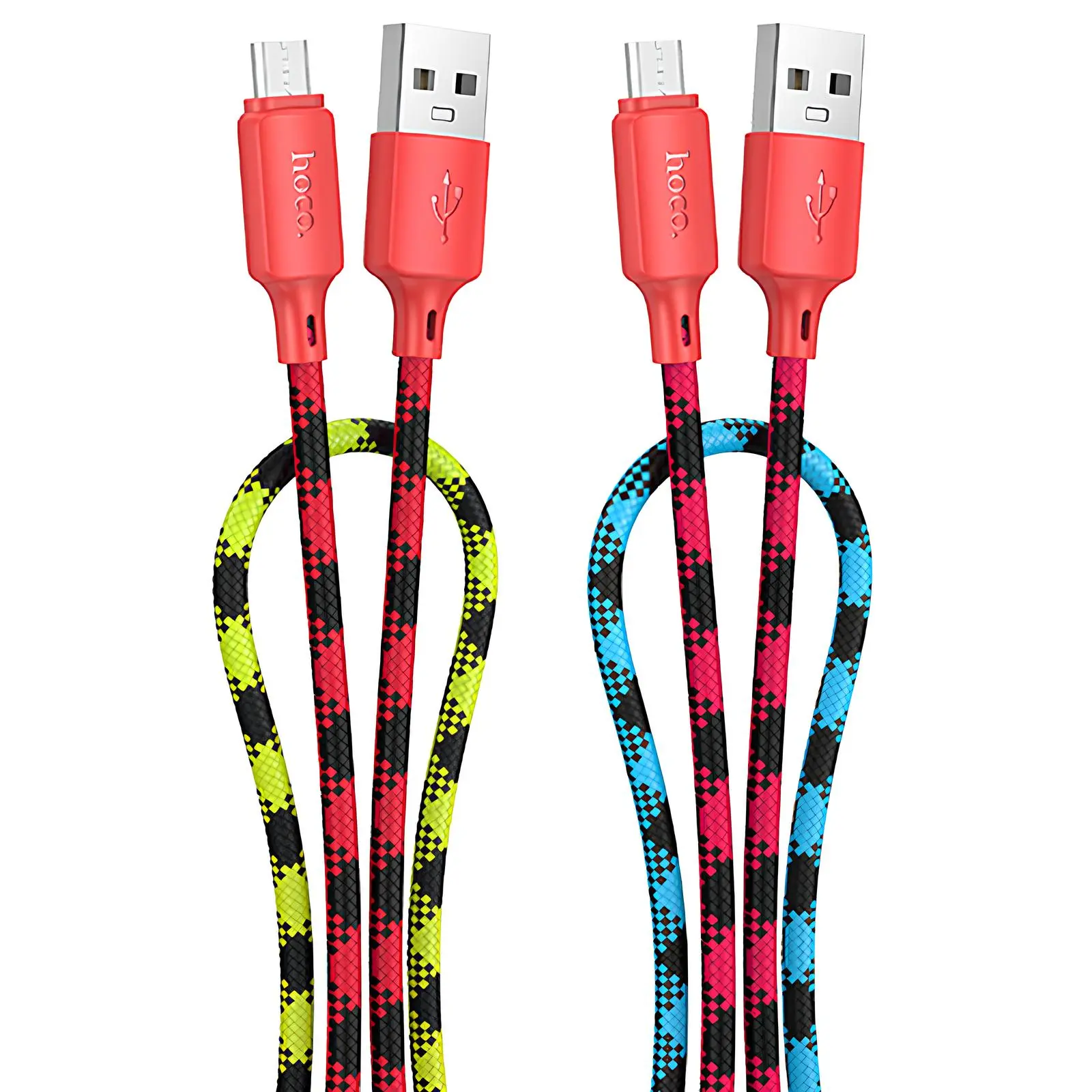 Дата кабель Hoco X116 Meridian USB to MicroUSB 2.4A (1m), Gradient Red Mix, купить оптом с доставкой