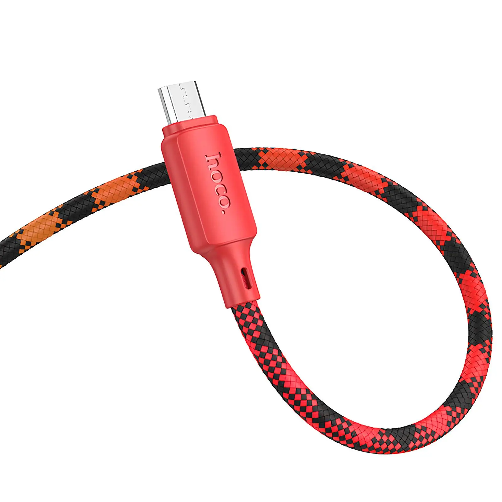 Дата кабель Hoco X116 Meridian USB to MicroUSB 2.4A (1m), Gradient Red Mix 3, купить оптом с доставкой