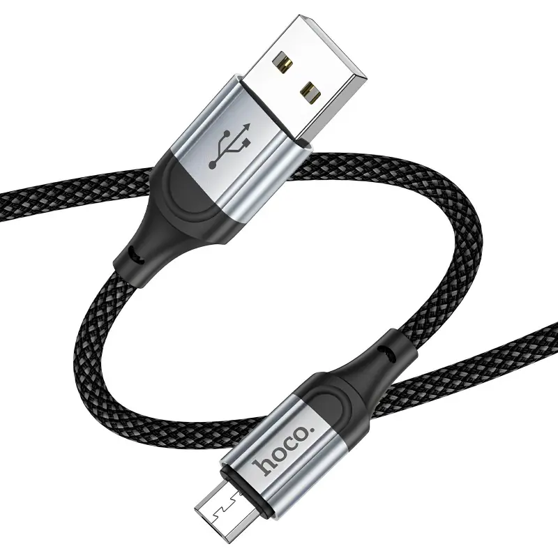Дата кабель Hoco X102 Fresh USB to MicroUSB (1m), Black 3, купить оптом с доставкой