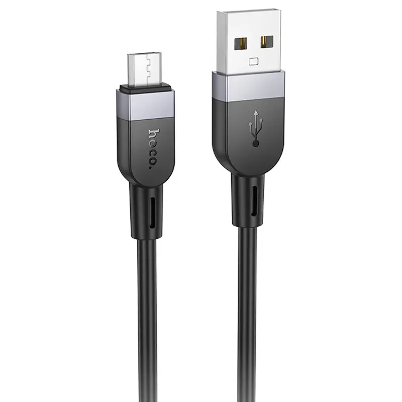 Дата кабель Hoco X109 Energy silicone USB to MicroUSB (3m), Black, купить оптом с доставкой