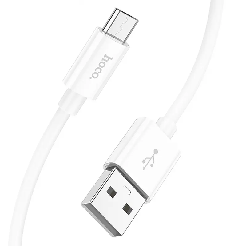 Дата кабель Hoco X87 Magic silicone USB to MicroUSB (1m), White 3, купити оптом з доставкою