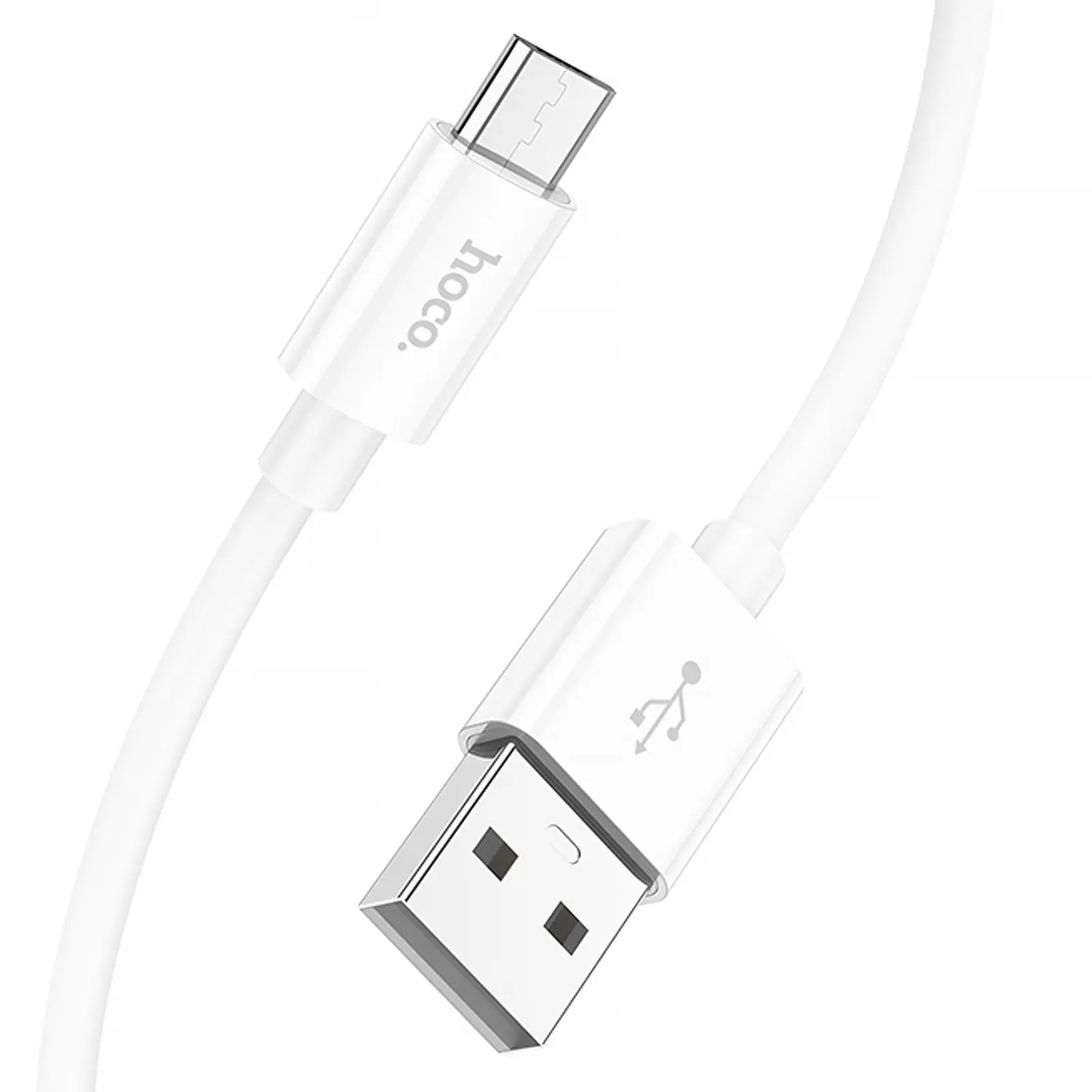 Дата кабель Hoco X87 Magic silicone USB to MicroUSB (1m), White 3, купити оптом з доставкою