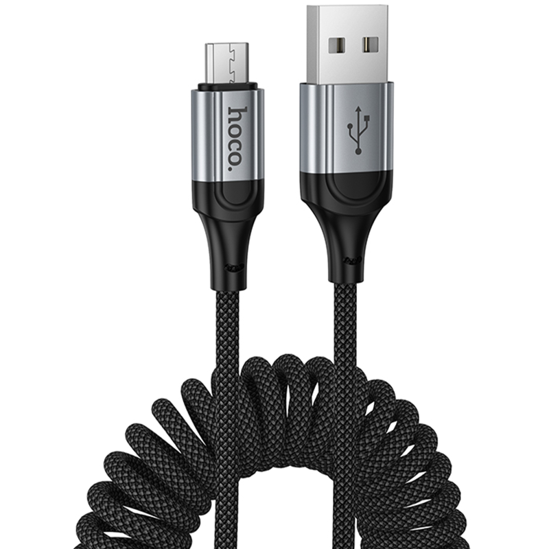 Дата кабель Hoco X121 Nuevo USB to MicroUSB 2.4A (1.5m), Black, купить оптом с доставкой