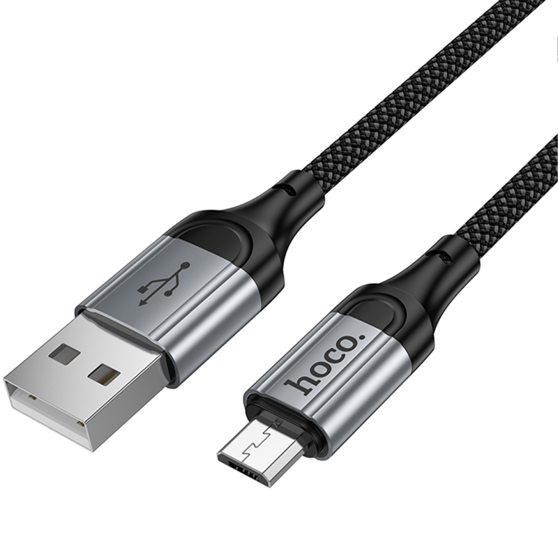 Дата кабель Hoco X121 Nuevo USB to MicroUSB 2.4A (1.5m), Black 4, купить оптом с доставкой