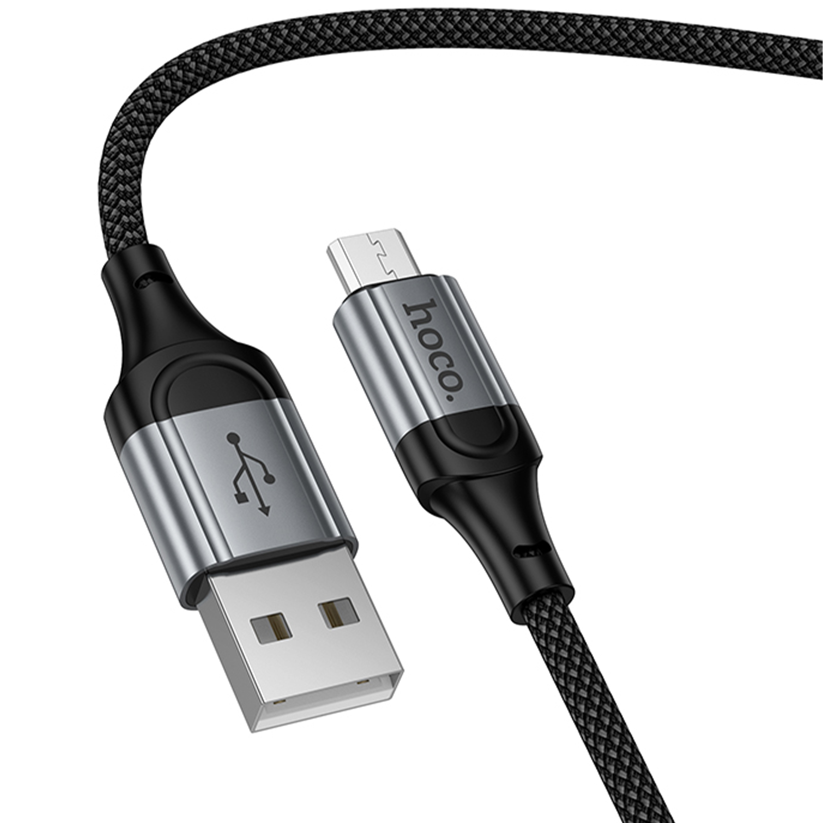 Дата кабель Hoco X121 Nuevo USB to MicroUSB 2.4A (1.5m), Black 5, купить оптом с доставкой