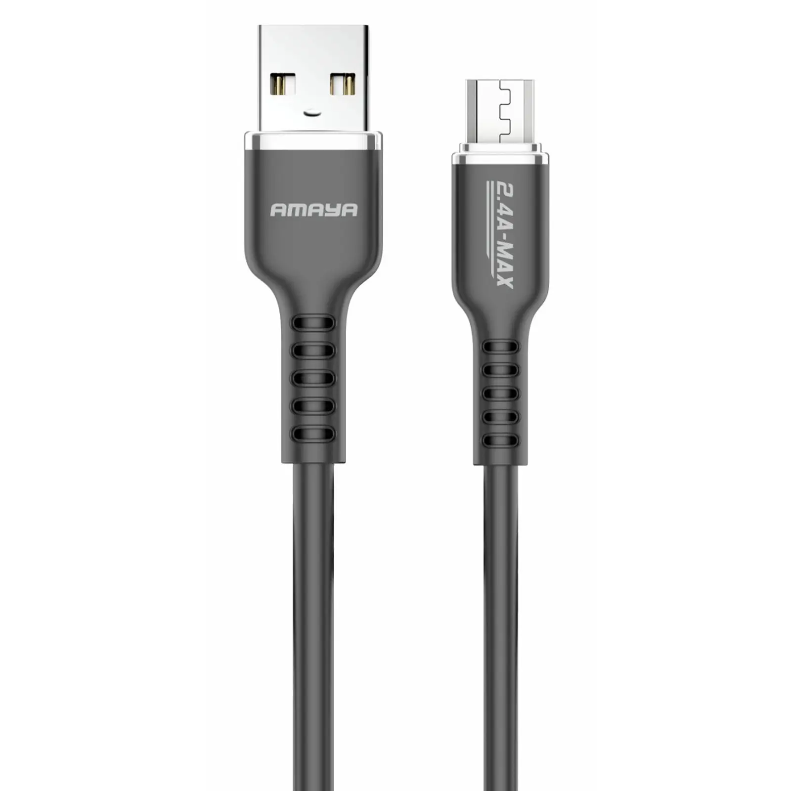 Дата кабель Amaya M30 USB to MicroUSB 2.4A (1m), Black, купить оптом с доставкой
