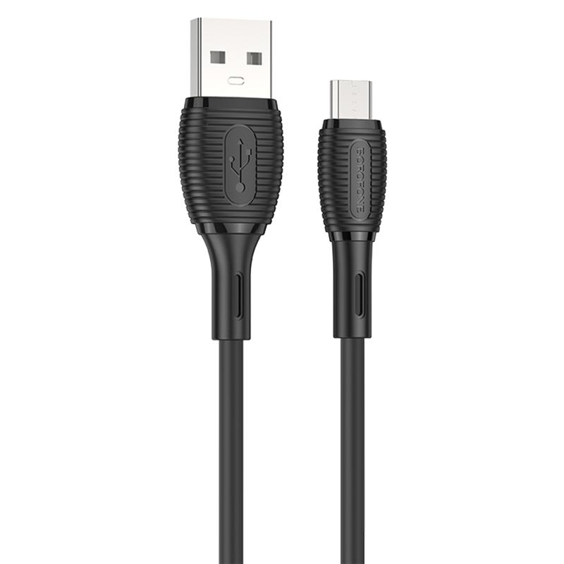 Дата кабель Borofone BX86 Advantage USB to MicroUSB 2.4A (1m) на картинке №1